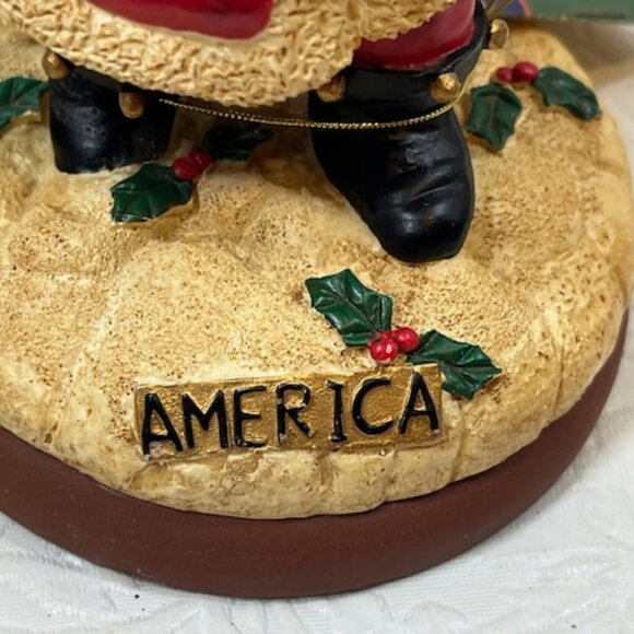VTG 1998 Shaker Hearth Santa Clause "America" Terra Cotta Cookie Press 4.75" - Picture 10 of 15